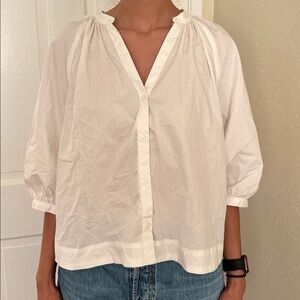 H&M BALOON SLEEVE POPLIN BLOUSE